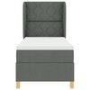 vidaXL Cama Box Springs com Colch&atilde;o Cinza Escuro 90x190 cm 80 x 200 cm