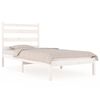 vidaXL Estrutura de cama 100x200 cm pinho maci&ccedil;o branco