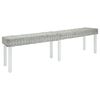 vidaXL Banco 160x35x45 cm vime kubu natural/mogno maci&ccedil;a branco