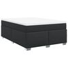 vidaXL Cama com molas/colch&atilde;o 160x200 cm couro artificial preto