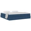 vidaXL Cama com arruma&ccedil;&atilde;o e colch&atilde;o Azul 200 x 200 cm Poli&eacute;ster