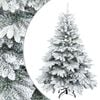 vidaXL &Aacute;rvore de Natal Artificial Articulada Nevado Flocked Branco