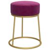 vidaXL Banqueta redonda veludo roxo