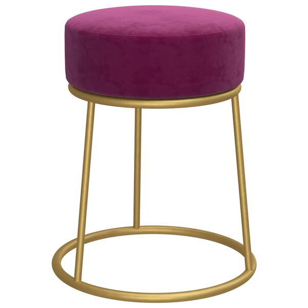 vidaXL Banqueta redonda veludo roxo