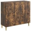 vidaXL Buffet Carvalho Fumado 89 x 34,5 x 80 cm Derivados de Madeira