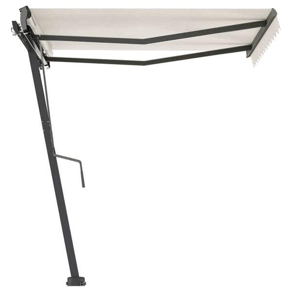 vidaXL Toldo retr&aacute;til manual independente 300x250 cm cor creme