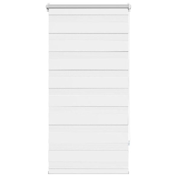 vidaXL Cortina Zebra 80,9x150 cm, Largura do tecido 76,7 cm, branca