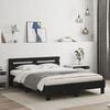 vidaXL Estrutura cama c/ cabeceira 140x190 cm derivados madeira preto
