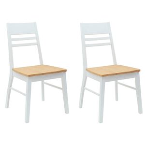 vidaXL Cadeiras de Jantar 2 pcs Branco 43 x 54 x 89 cm