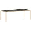 vidaXL Conjunto de Jantar para Jardim 9 pcs Bege vime PE