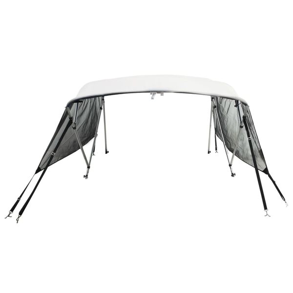 vidaXL Toldo 4 arcos Bimini paredes malha laterais 243x(170-182)x137cm