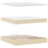 vidaXL Estrutura de cama otomana com creme de colch&atilde;o 180x200cm tecido