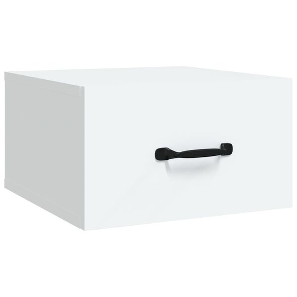 vidaXL Mesa de cabeceira montagem na parede 35x35x20 cm branco
