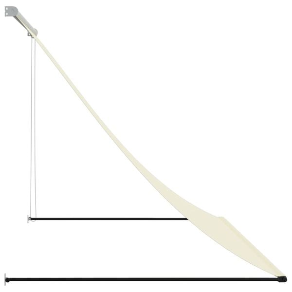 vidaXL Toldo retrátil 200x150 cm tecido e aço cor creme