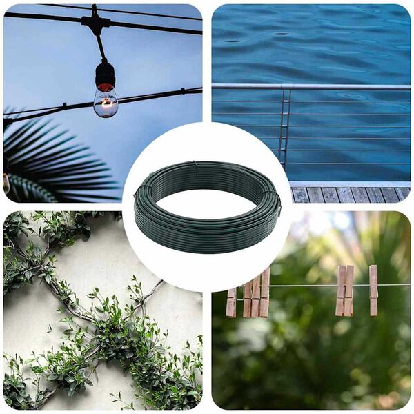 vidaXL Fio de amarração de cerca Verde 25 m PVC