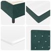 vidaXL Cama Box Spring LED Verde Escuro 140 x 200 cm Veludo