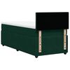 vidaXL Cama com molas/colch&atilde;o 90x200 cm veludo verde-escuro