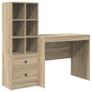 vidaXL Mesa Carvalho Sonoma 135,5 x 50 x 127 cm 2 unid.