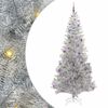 vidaXL &Aacute;rvore de Natal com 300 LEDs com suporte Prateado 240 cm PET