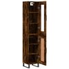 vidaXL Arm&aacute;rio alto 34,5x34x180cm madeira processada carvalho fumado
