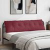 vidaXL Travesseiro para Costas Vinho Vermelho 180 x 19 x 50 cm tecido