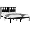 vidaXL Estrutura de cama 140x190 cm madeira de pinho maci&ccedil;a preto