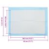 vidaXL Pad de Treinamento para Pets Liso 50 pcs 45 x 33 cm