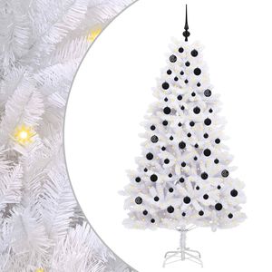 vidaXL &Aacute;rvore de Natal Articulada Artificial Branco 180 cm PVC e A&ccedil;o