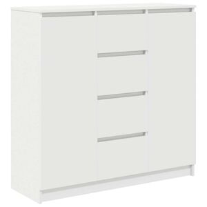vidaXL Aparador c/ gavetas 100,5x35x98,5cm derivados de madeira branco
