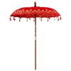 vidaXL Parasol Balin&ecirc;s com Base Vermelho 185 x 185 x 260 cm