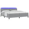 vidaXL Cama Box com colch&atilde;o Cinzento-claro 200 x 200 cm tecido