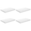 vidaXL Prateleiras de parede suspensas 4 pcs 40x23,5x3,8cm MDF branco