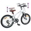 vidaXL Kids Mountain Bike 20 Polegadas 6-Speed para 5-8 anos Branco