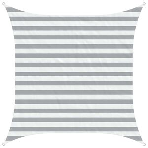 vidaXL Vela de sombra solar Cinza Claro e Branco 2 x 2 m