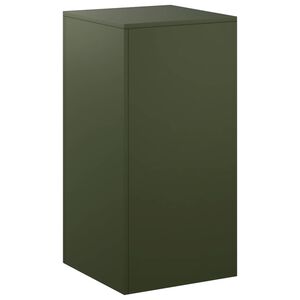 vidaXL Suporte para Plantas Verde-Azeitona 40 x 40 x 80 cm A&ccedil;o Corten