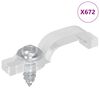 vidaXL Clipes de faixa LED 23,8 mm 12 unid. Transparente