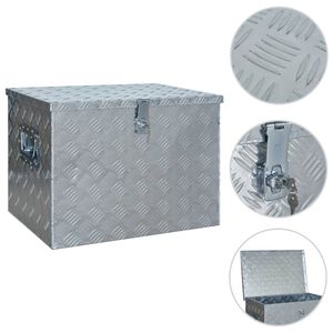 vidaXL Caixa de alum&iacute;nio 610x430x455 mm prateado