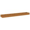 vidaXL Canteiro elevado de jardim 579x100x36 cm a&ccedil;o corten