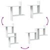 vidaXL Prateleiras de parede 2 pcs 50x12x50cm derivados madeira branco