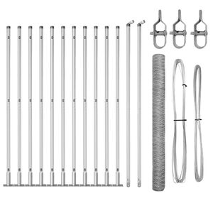 vidaXL Poste de Cerca Prateado