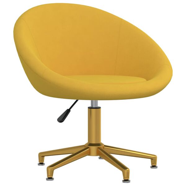 vidaXL Cadeira de jantar veludo amarelo