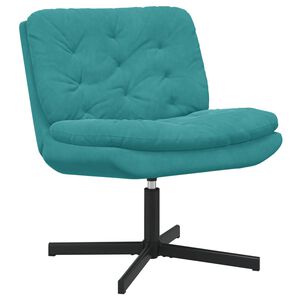 vidaXL Cadeira Relaxante Girat&oacute;ria Turquesa 63 x 75 x 76 cm Veludo
