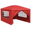 vidaXL Tenda de festa com parede Vermelho 400 x 300 x 255 cm