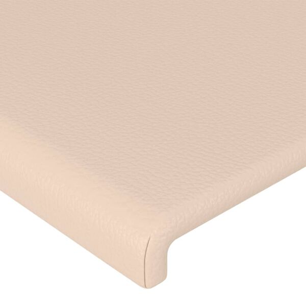 vidaXL Cabeceiras cappuccino 200x5x78/88 cm couro artificial