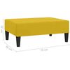 vidaXL Apoio de p&eacute;s 78x56x32 veludo amarelo