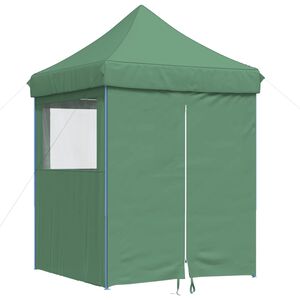 vidaXL Tenda p/ festas pop-up dobr&aacute;vel com 4 paredes laterais verde