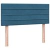 vidaXL Cama com molas/colch&atilde;o 120x220 cm veludo azul-escuro