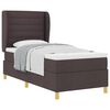 vidaXL Cama Box com colch&atilde;o Marrom Escuro 200 x 90 cm tecido