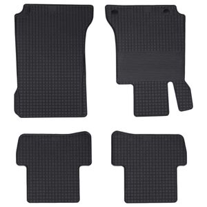 vidaXL Tapete de carro 4 pcs Preto Borracha