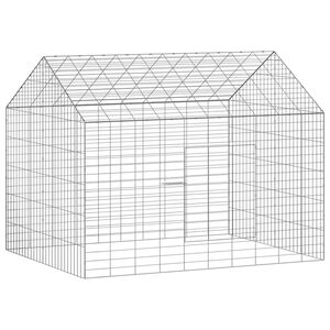 vidaXL Gaiola para Coelhos Prateado 100 x 78 x 78 cm A&ccedil;o Galvanizado
